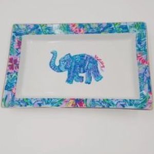 Lily Pulitzer Elephant 9" Rectangle Trinket Dish